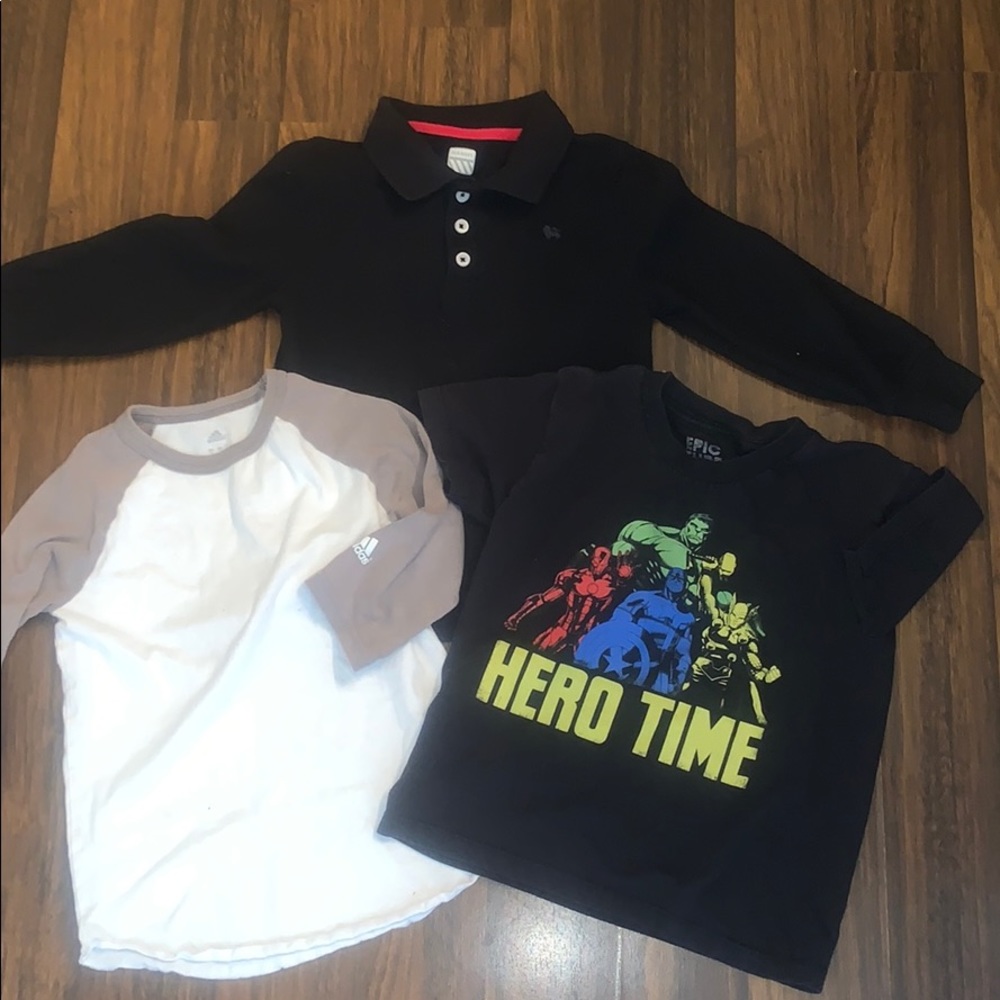 3 piece Lot of size 5 long and short sleeve tees